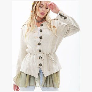 Aratta Deziree Jacket Linen Beige